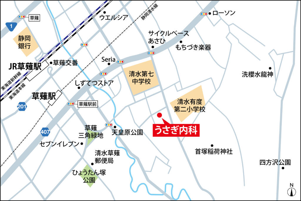 うさぎ内科 地図